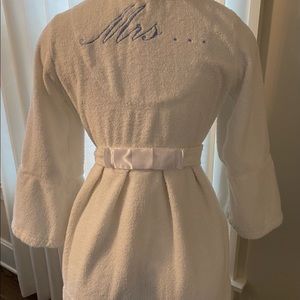 Bride robe Betsy Johnson terry cloth robe
